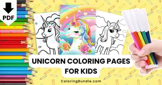 unicorn coloring pages for kids