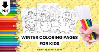 winter coloring pages for kids