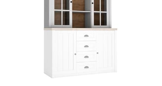 Vitrine parma A134 blanche et chêne 