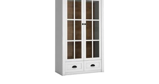 Vitrine Parma A137 lefkas blanche et chêne 