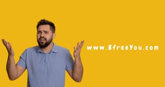 a man with a beard and a beard, holding his hands up in the air