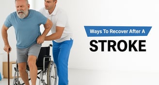 Stroke patient receiving physiotherapy treatment for mobility recovery