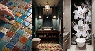 creative mosaic tiles for bathroom design