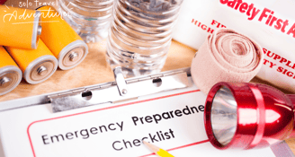a clipboard with an emergency checklist