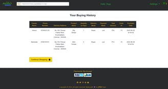 Agro Connect Farmers Ecommerce Portal - Buyers Buying History