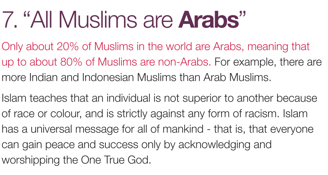 All muslims are arabs