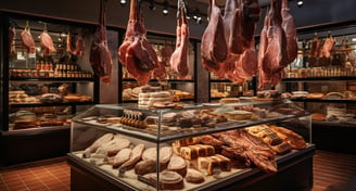 a specialty meats shop in Andalusia, Spain