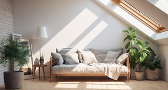 light-drenched interior of an apartment rental in Basque Country, Spain