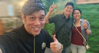 together with a couple at HDB Hub