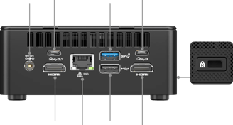 Geekom IT 15 Ulta 9 285H - Back Connectivity
