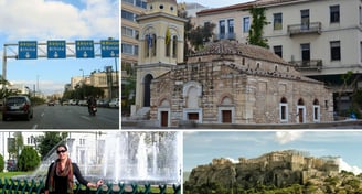 Foto da autora a caminho de Atenas.