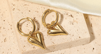 Heart Hoop Earrings