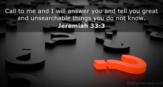 god says: call me and I will answer you