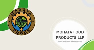 a logo for a food product with a green background