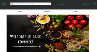 Agro Connect Farmers Ecommerce Portal - Buyers Homepage