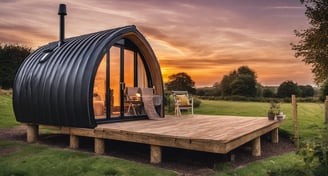 glamping pod in the British countryside