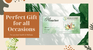 Gift voucher with Healicorp Massage branding, ideal for thoughtful wellness gifts in Ballarat