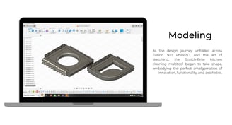 CAD model of Scotch-Brite SwiftScrub showing ergonomic design and functional layout.