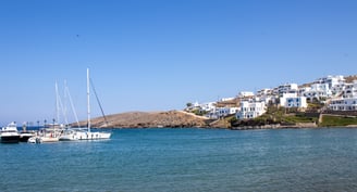 Traditional village of Loutra in Kythnos, Greece