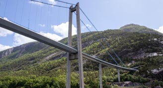 Bridge connecting the two sides of the Lysefjord Norway