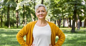 Persona adulta en la naturaleza