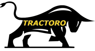 a tractor on a tractor trailer with the word tractor on it
