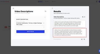 video descriptions - Wordhero AI