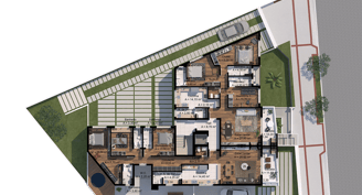 Planta empreendimento Fiori de Veneto na cidade de Pelotas. Construtora Valori Empreendimentos