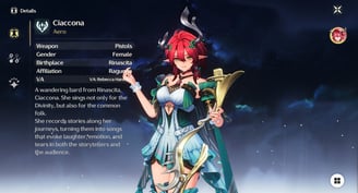 Ciaccona in game