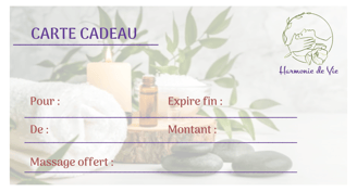 carte cadeau massage harmonie de vie bien-être personne agées anniversaire fete pere grand mere