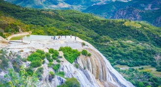 Cascadas de Hierve el agua en Oaxaca, México