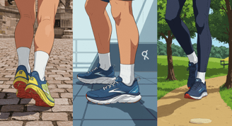 Comparing Hoka, Brooks, and On Running shoes for different travel walking surfaces