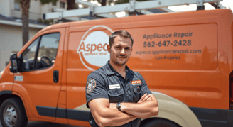 Aspeco appliance repair technician cargo van Los Angeles California