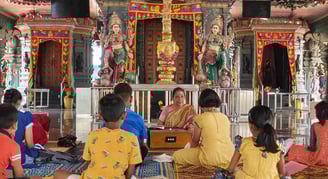 Thevaram class in a temple by Mataji Laxmi