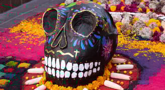 Calavera de día de muertos en México