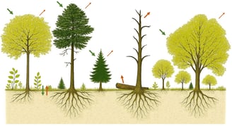 Illustration du cycle du carbone à l'échelle de la forêt
