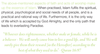 The concept of worship in islam