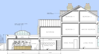 Locally listed house proposed section