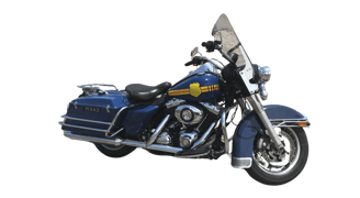 Motocicleta Harley-Davidson modelo exclusivo Road King Police, azul