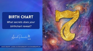 Numerology Birth Chart. Number 7, seven. Mind body and Spirit