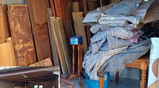 Before and after garage and shed clearance in Worcester by Hilton’s