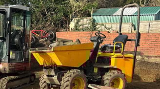 Tracked dumper for garden clearance in Harborne