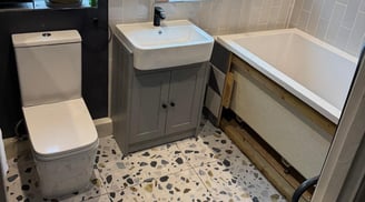 Bathroom fitting service carried out by AXM Plumbing Services in Worcester