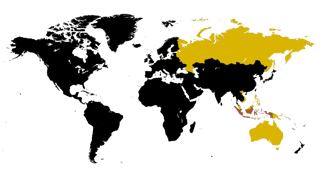 a map of the world with a map of the world