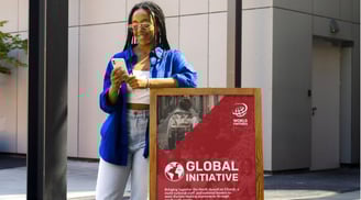 signage for a nonprofit, designed by Brennan Doud