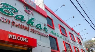 This image shows the Cafe Bahar, located in Avanti Nagar, Himayatnagar.