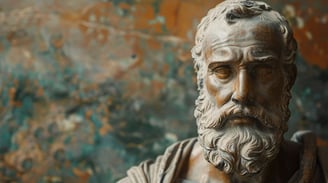Ai generated a statue of a man with a beard and a beard