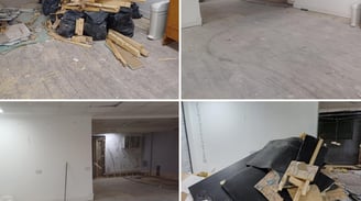 Before and after builders waste cleared in Worcester by Hilton’s