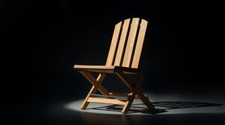 wooden compact folding chair