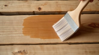 a person is painting a wooden pallet with a brush